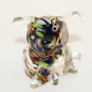 Glass Menagerie Fitz and Floyd #43 Spotted Pig art glass paper weight